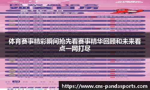 体育赛事精彩瞬间抢先看赛事精华回顾和未来看点一网打尽